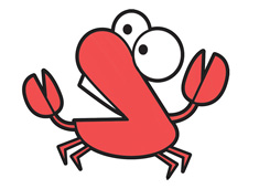 可愛卡通螃蟹簡筆畫圖片